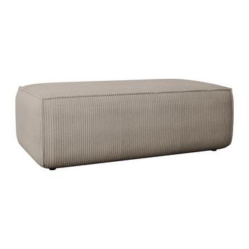 Pouf en velours côtelé taupe AMELIA