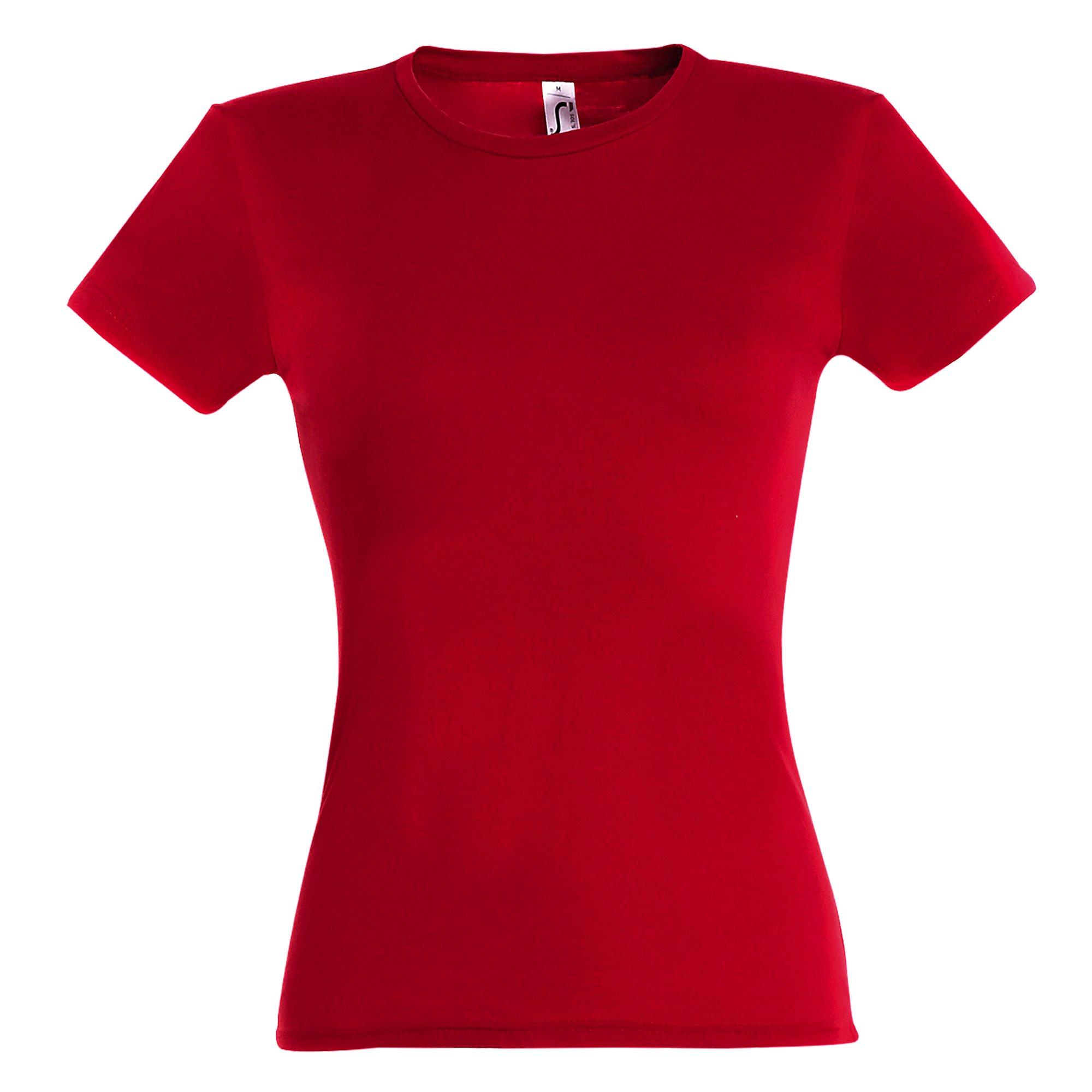 Image of Tshirt, Kurzarm, Rundhalsausschnitt Damen Rot Bunt L