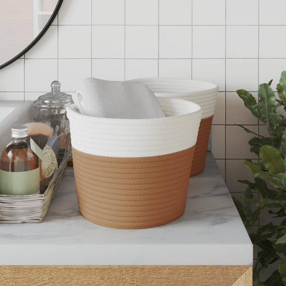 VidaXL cestino portaoggetti Cotone  