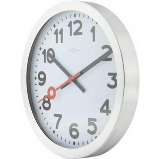 NeXtime Wanduhr Station gebürstet 34.8cm Durchmesser 34.8 x 4.5 cm  