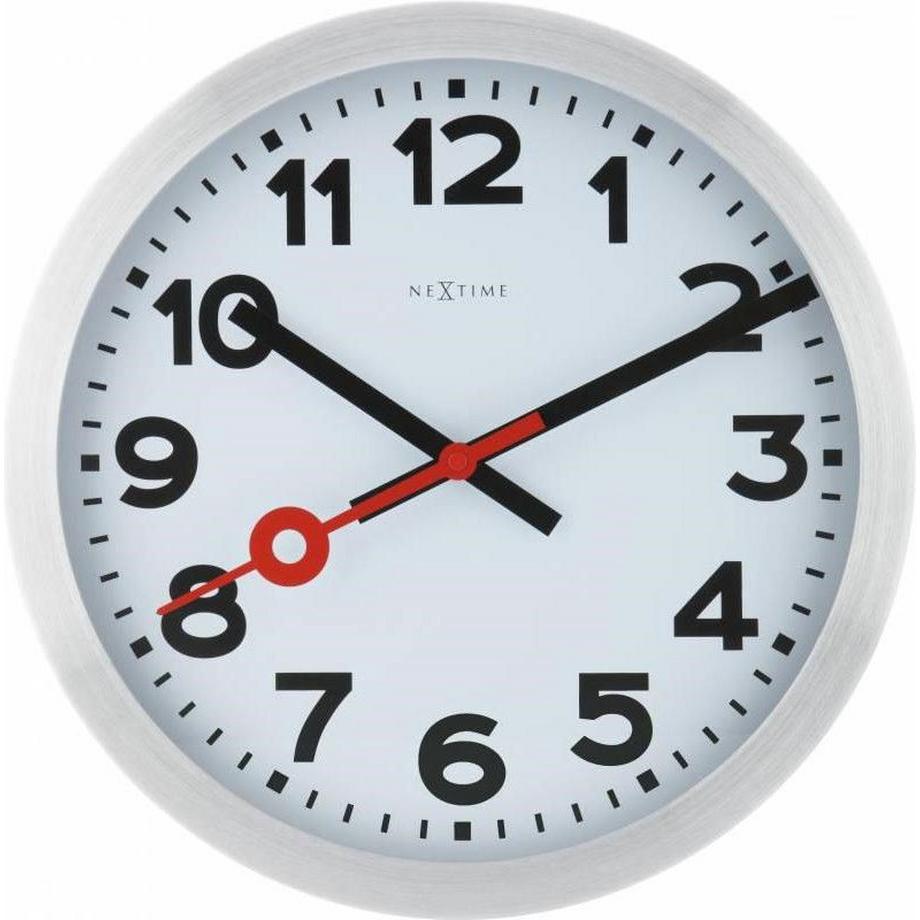 Wanduhr Station Ø 35 cm Weiss