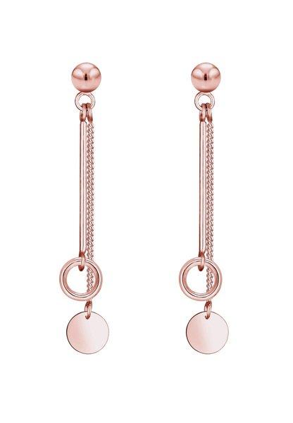 Elli  Boucles d'Oreilles Chaîne Cercle 