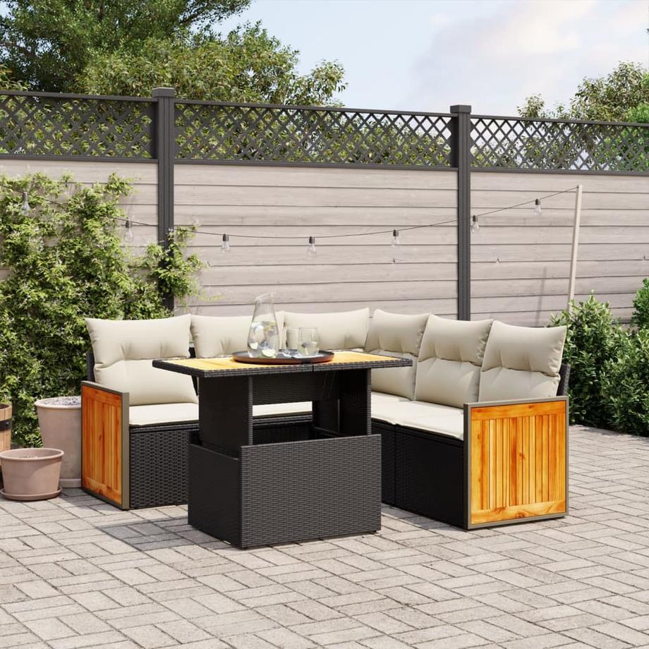 VidaXL Ensemble de canapés de jardin rotin synthétique  
