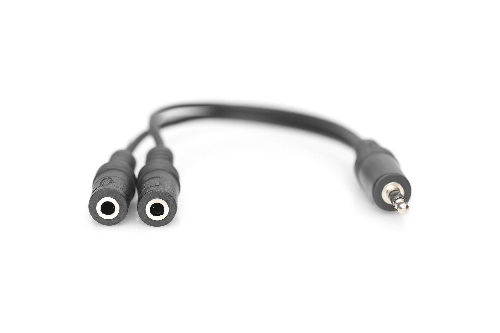 Digitus  Digitus Audio Headset Adapter / Konverter, 3,5 mm Klinke (4-Pin) 