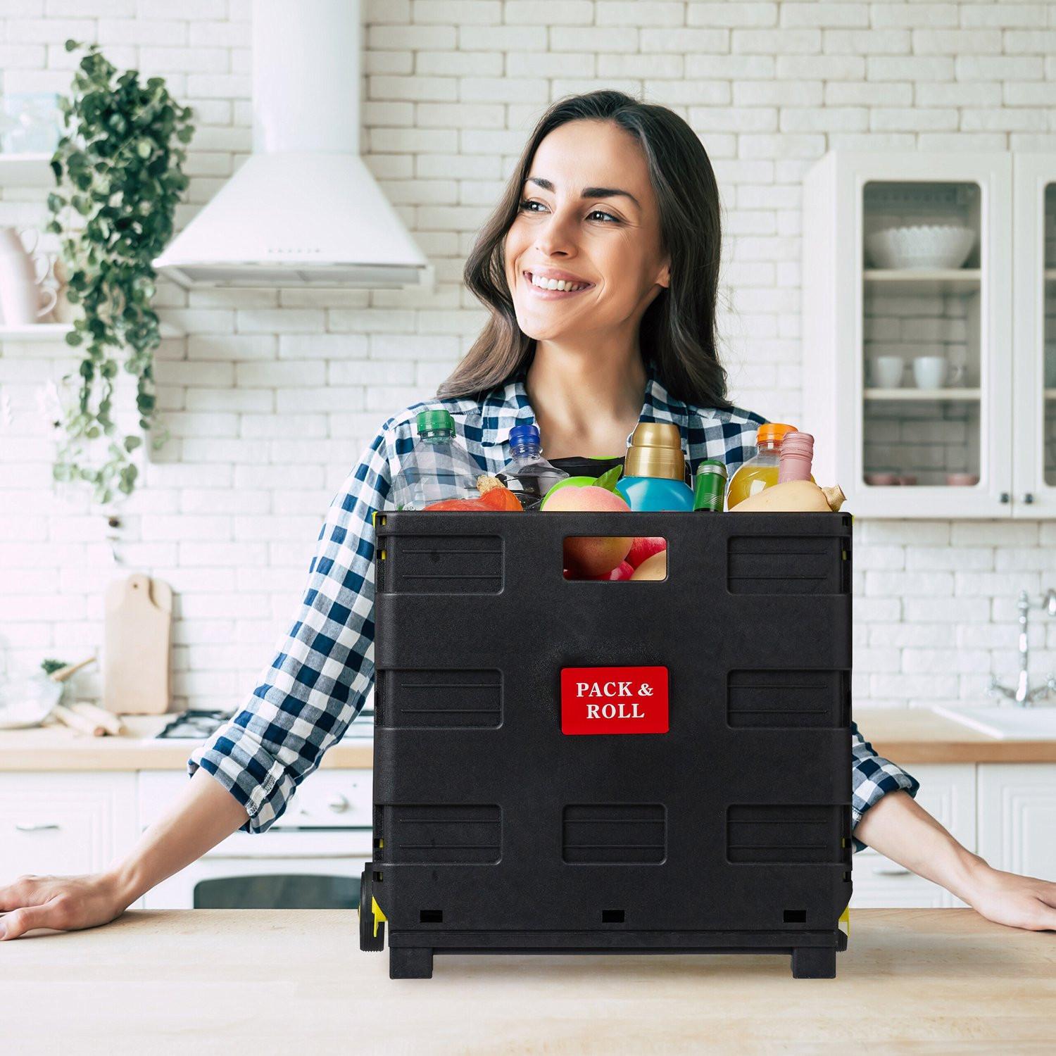 Northix Zusammenklappbarer Einkaufswagen  