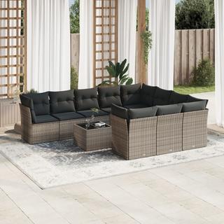 VidaXL set divano da giardino Polirattan  