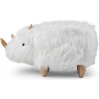 ZOOSY  Hocker Rhinozeros weiss 68x36x37cm 