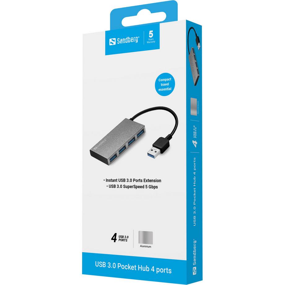 Sandberg  Sandberg USB 3.0 Pocket Hub 4 ports 