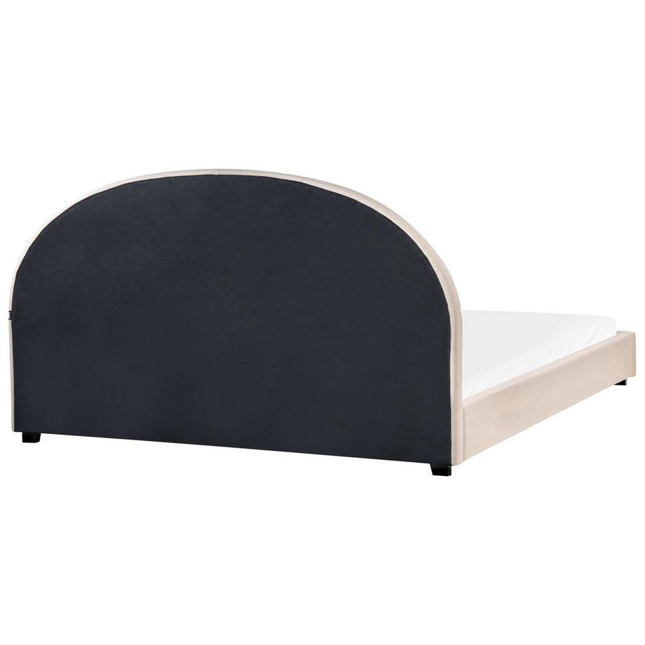 Beliani Letto en Tessuto Retrò VAUCLUSE  