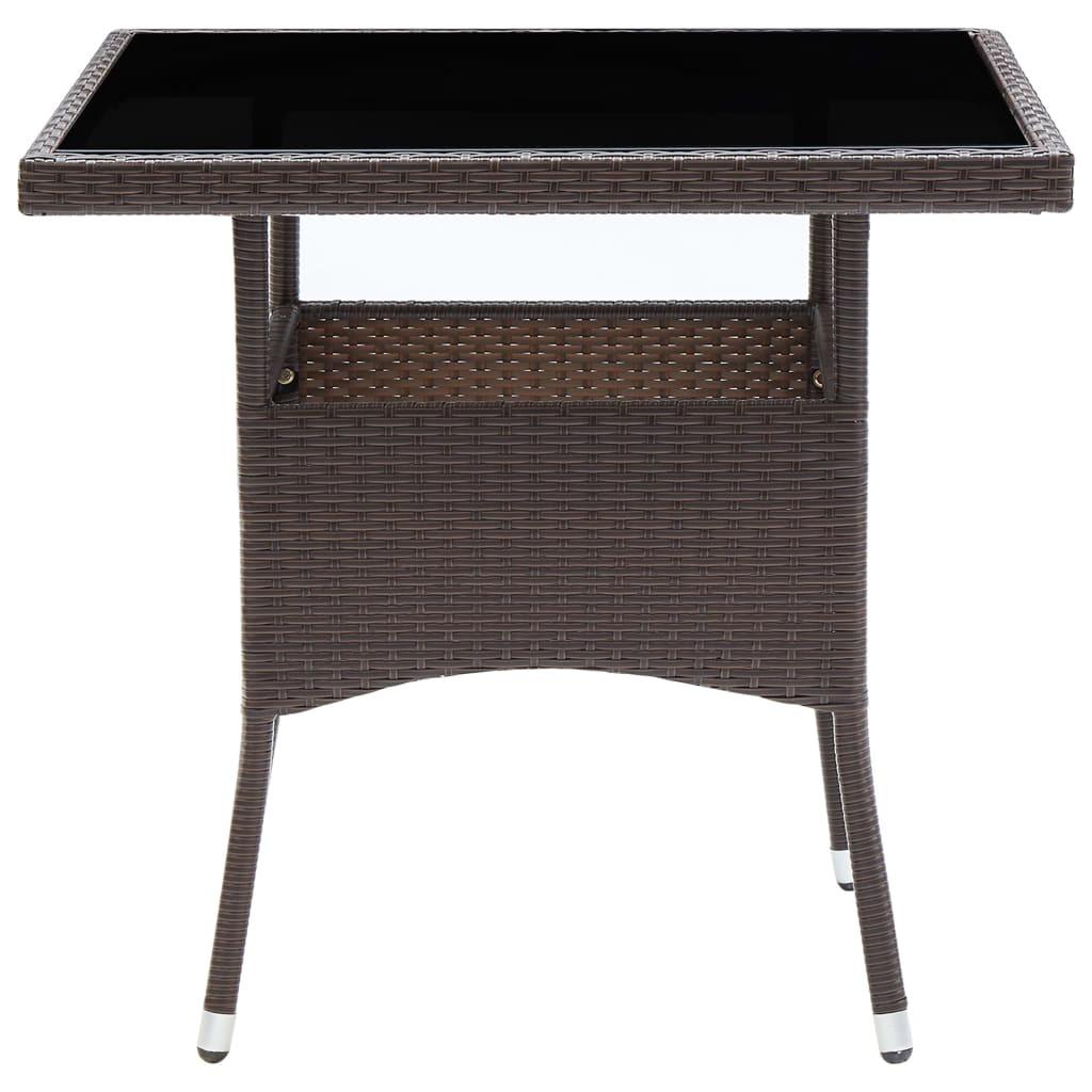 VidaXL Table à manger rotin synthétique  