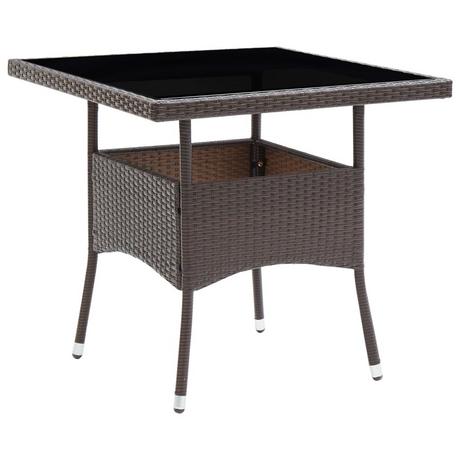 VidaXL Table à manger rotin synthétique  