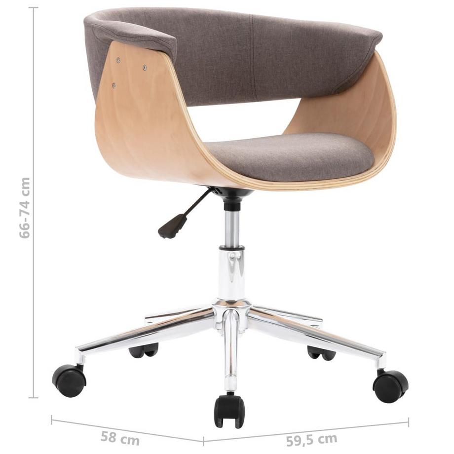 VidaXL Chaise de bureau tissu  