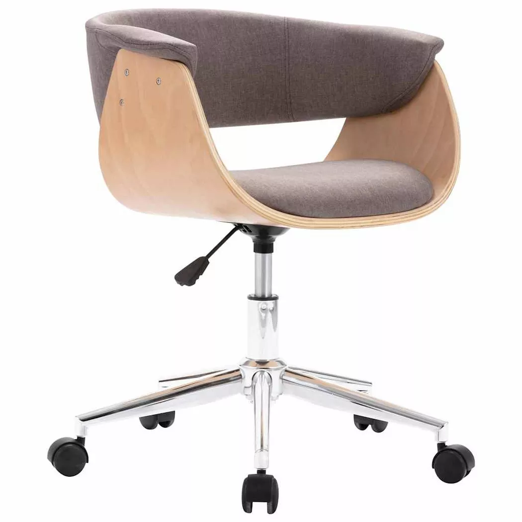 VidaXL - Chaise de bureau tissu, One Size, Taupe