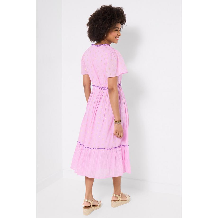 Joe Browns Abito Maxi Strutturato con Dettagli Specchio e Frange  