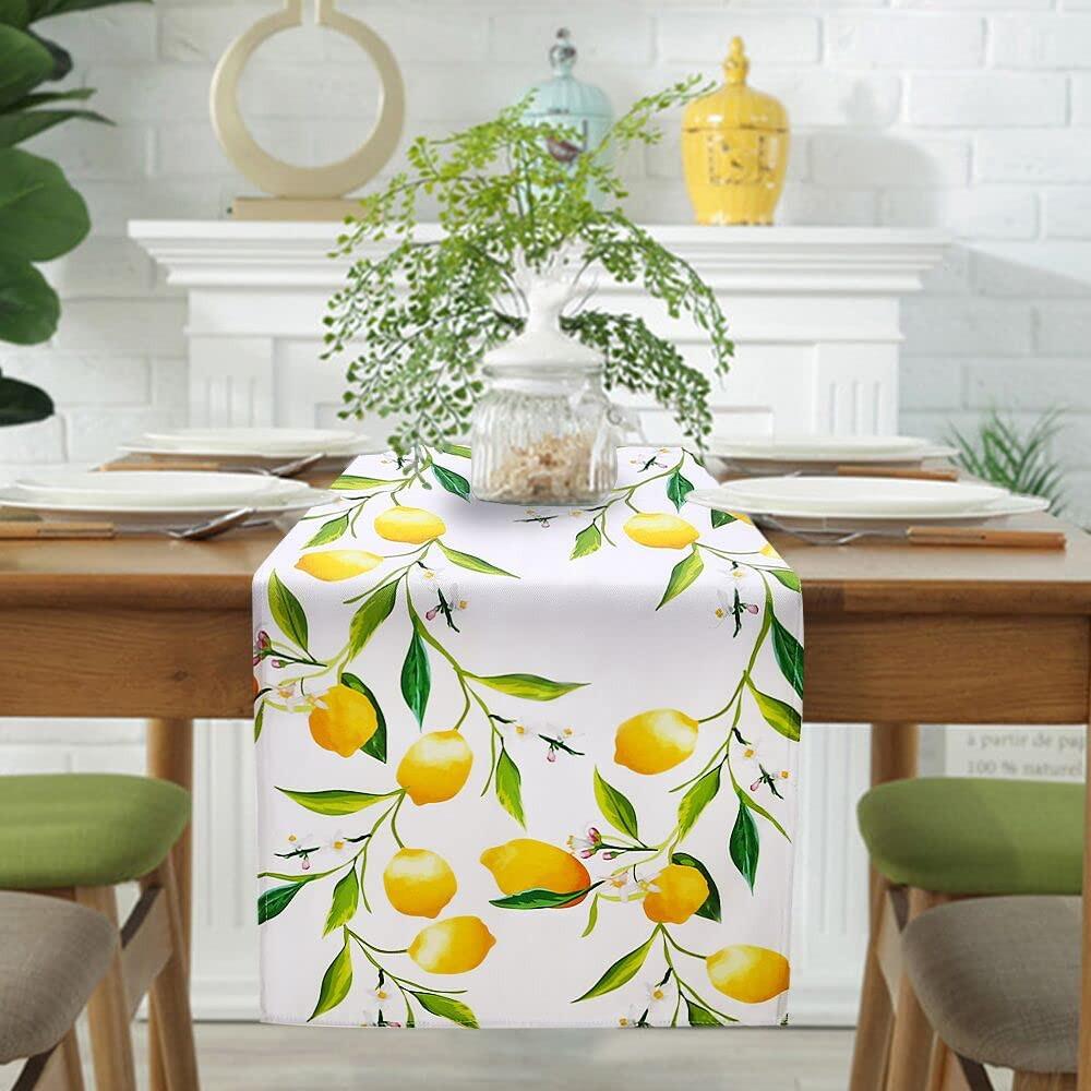 Alopini Tischläufer in Leinenoptik Abwaschbarer Tischläufer  