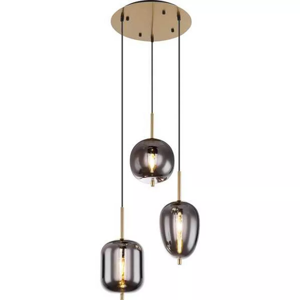 mutoni – Hängeleuchte Blacky I Metall 3xE14, One Size, Multicolor