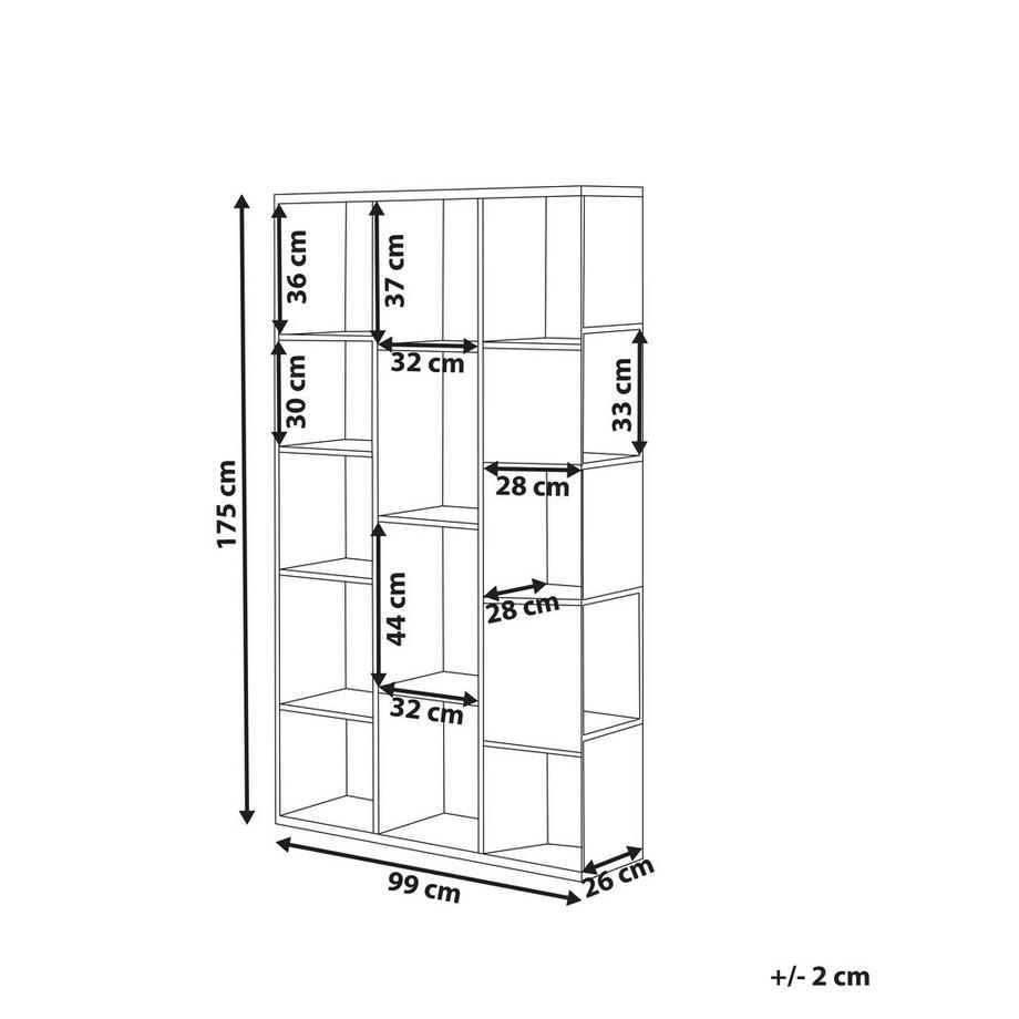 Beliani Bücherregal aus Faserplatte Modern BANGOR  