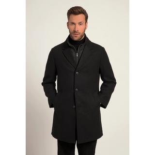 JP1880 Manteau en laine mélangée avec insert matelassé et col à revers  