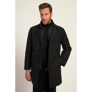 JP1880 Manteau en laine mélangée avec insert matelassé et col à revers  