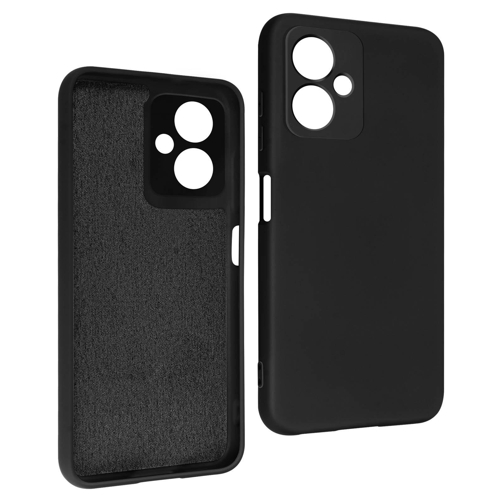 Avizar  Cover Redmi Note 12 5G in silicone nera 