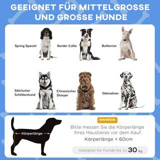 Northio  Lit surélevé pour chien avec auvent, lit pour animal domestique, chaise longue d'extérieur avec toit, respirant, pour grands chiens, Oxford bleu foncé 91 x 76 x 89 cm 