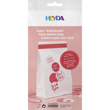 Adventskalender Beutel Weiss 21 x 12 x 6 cm, 25 Stück