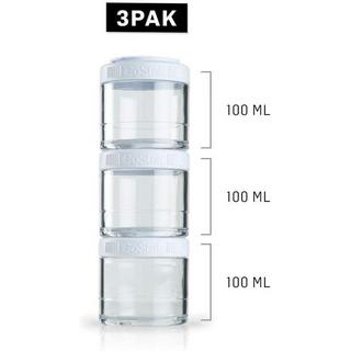 Blender Bottle  BlenderBottle GoStak 100ml 3Pak, White 