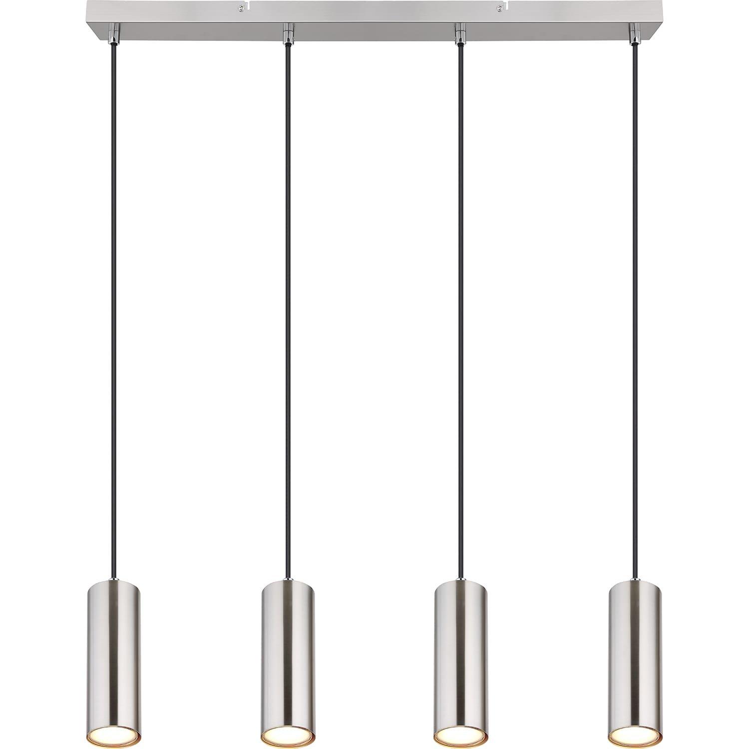 mutoni Lampe à suspension Robby métal nickel mat 4xGU10  