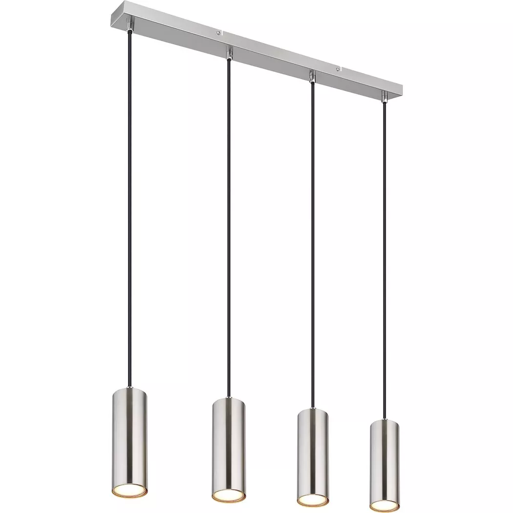 mutoni – Hängeleuchte Robby Metall Nickel matt 4xGU10, One Size, Silber