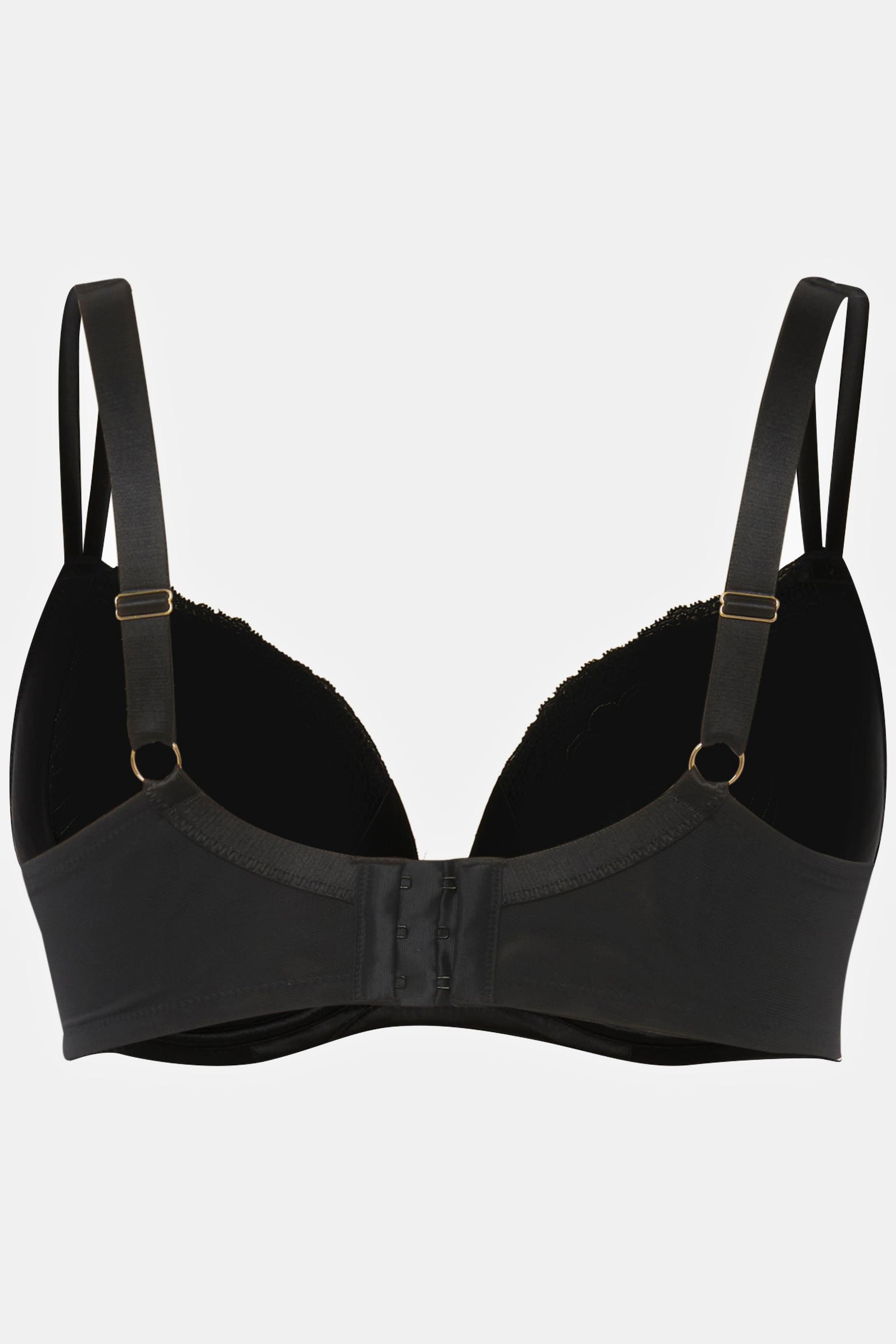 Ulla Popken  Reggiseno con ferretto, pizzo e coppe morbide, coppa B-D 