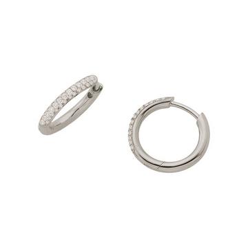 Creolen Weissgold 750 Diamant 0.24ct. 15mm