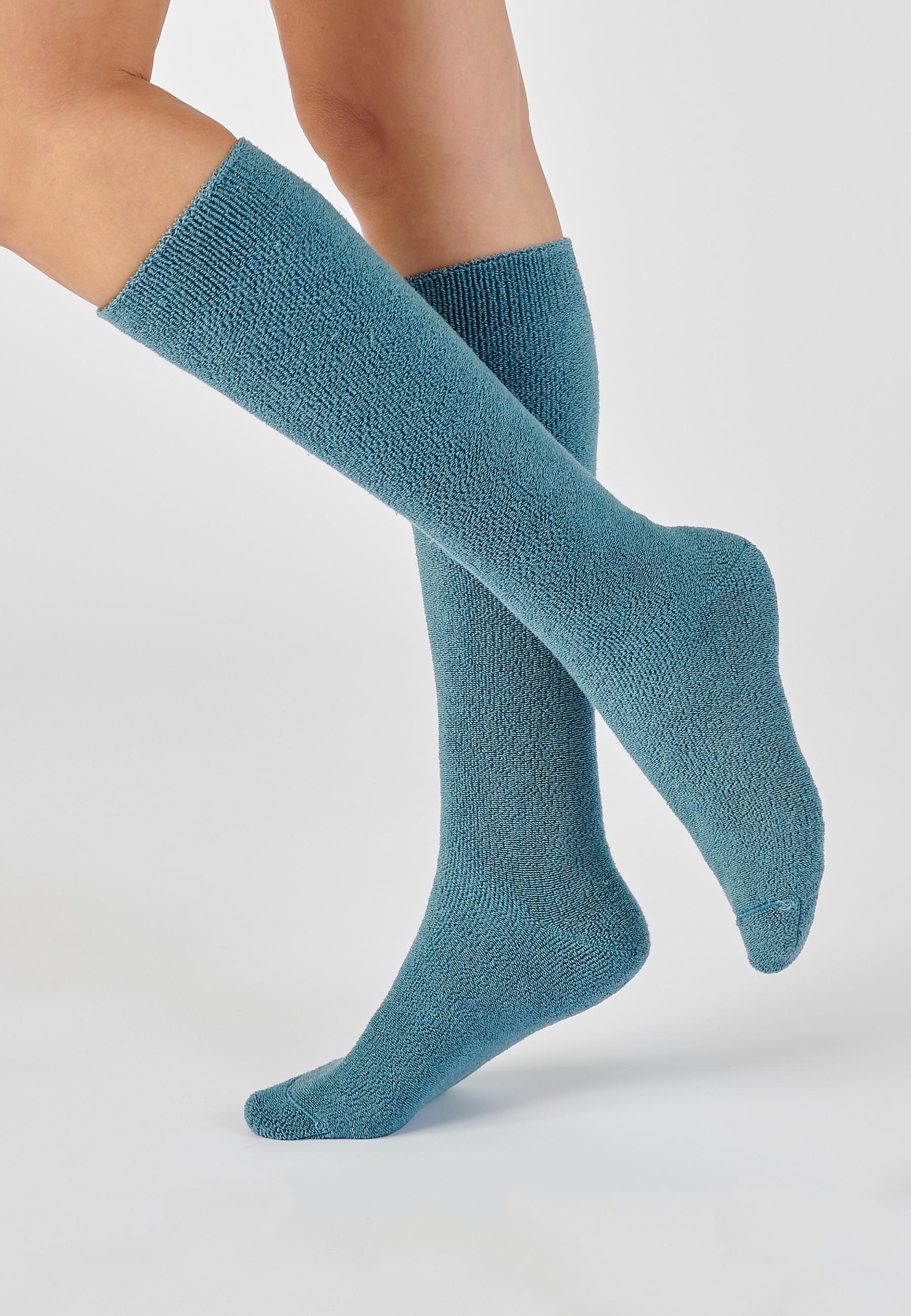 Image of Socken Aus Jerseystrick. Damen Blau 32