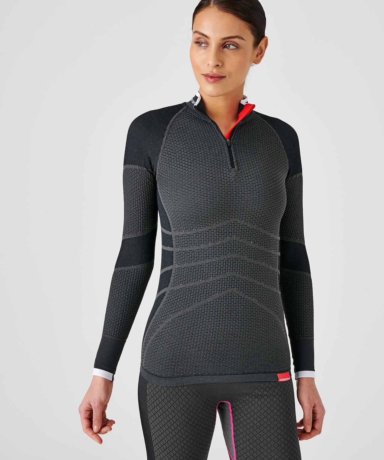 Damart  Tee-shirt col zippé Activ Body Thermolactyl femme, Sport. 