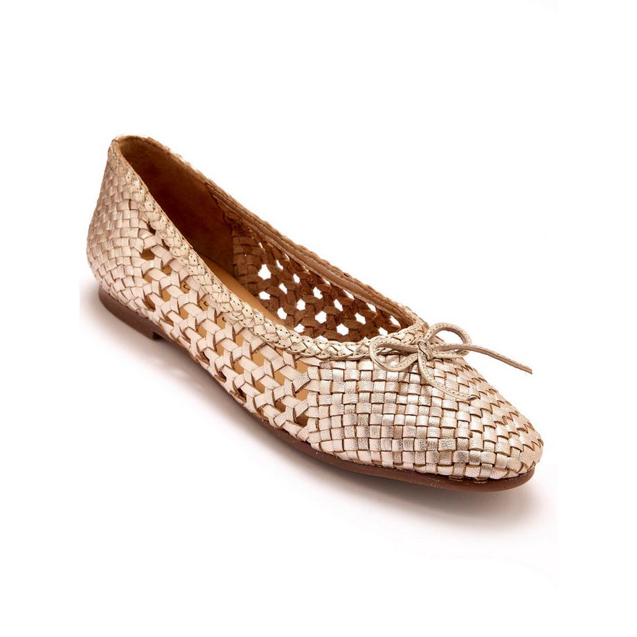 Pédiconfort Geflochtene Lederballerinas  