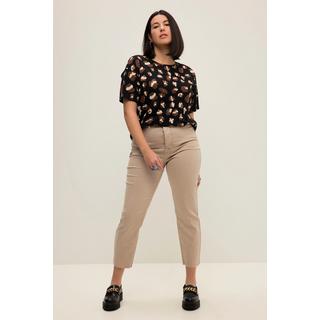 Studio Untold  7/8-Mom-Jeans, Wide Legs, cutted Saum, 5-Pocket 