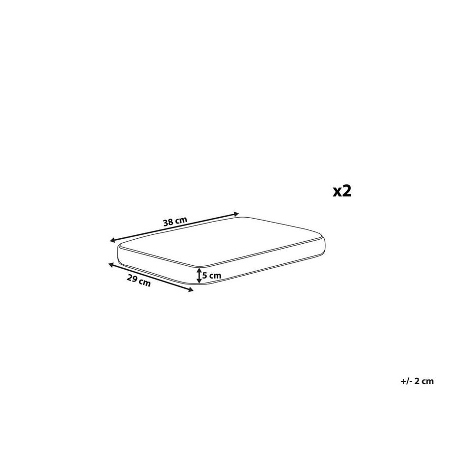 Beliani Set di 2 cuscini per sedie en Poliestere  FIJI  