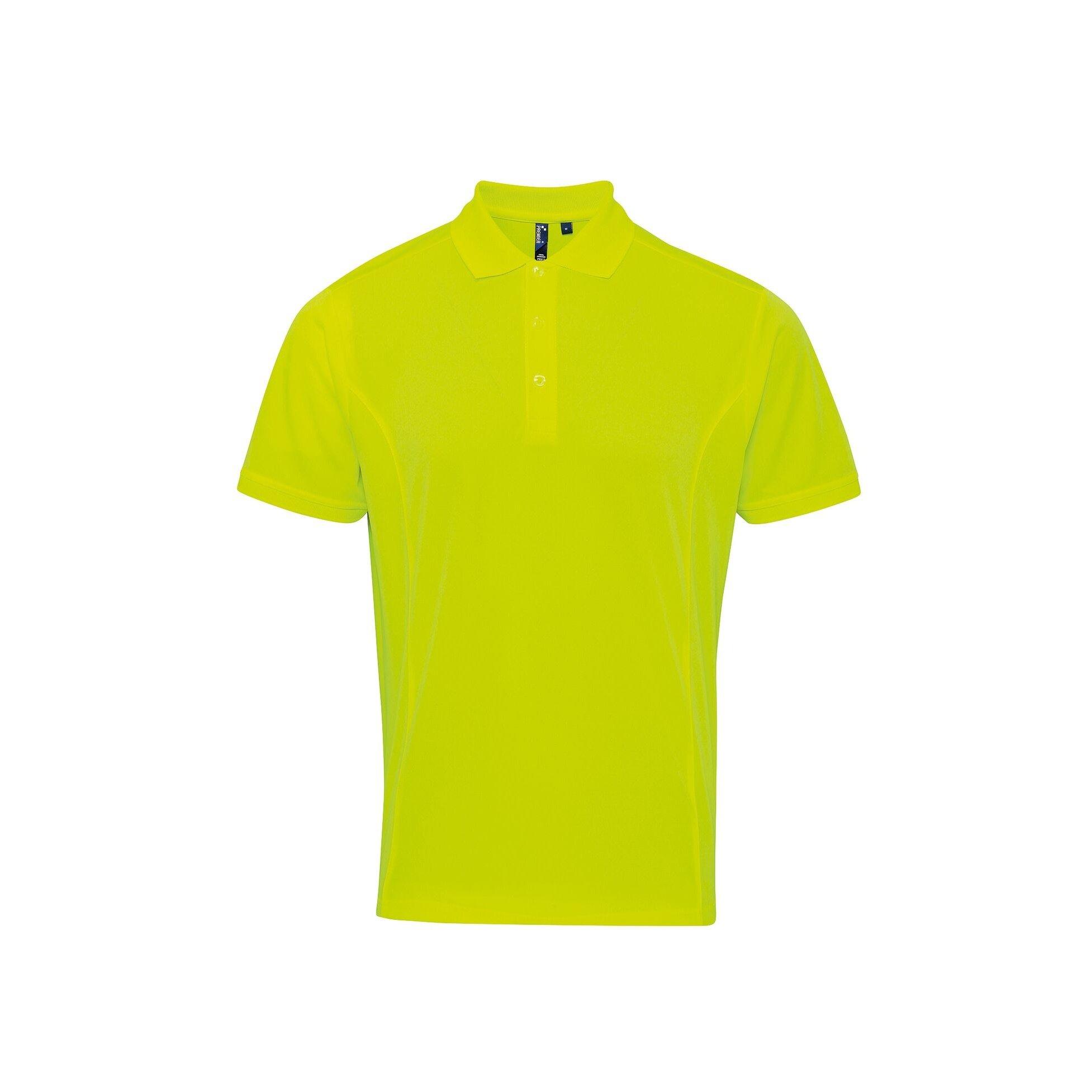 Image of Coolchecker Pique Kurzarm Polo Tshirt Herren Gelb 4XL