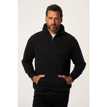 Pull en molleton à col camionneur zippé et poche kangourou, jusqu'au 8 XL