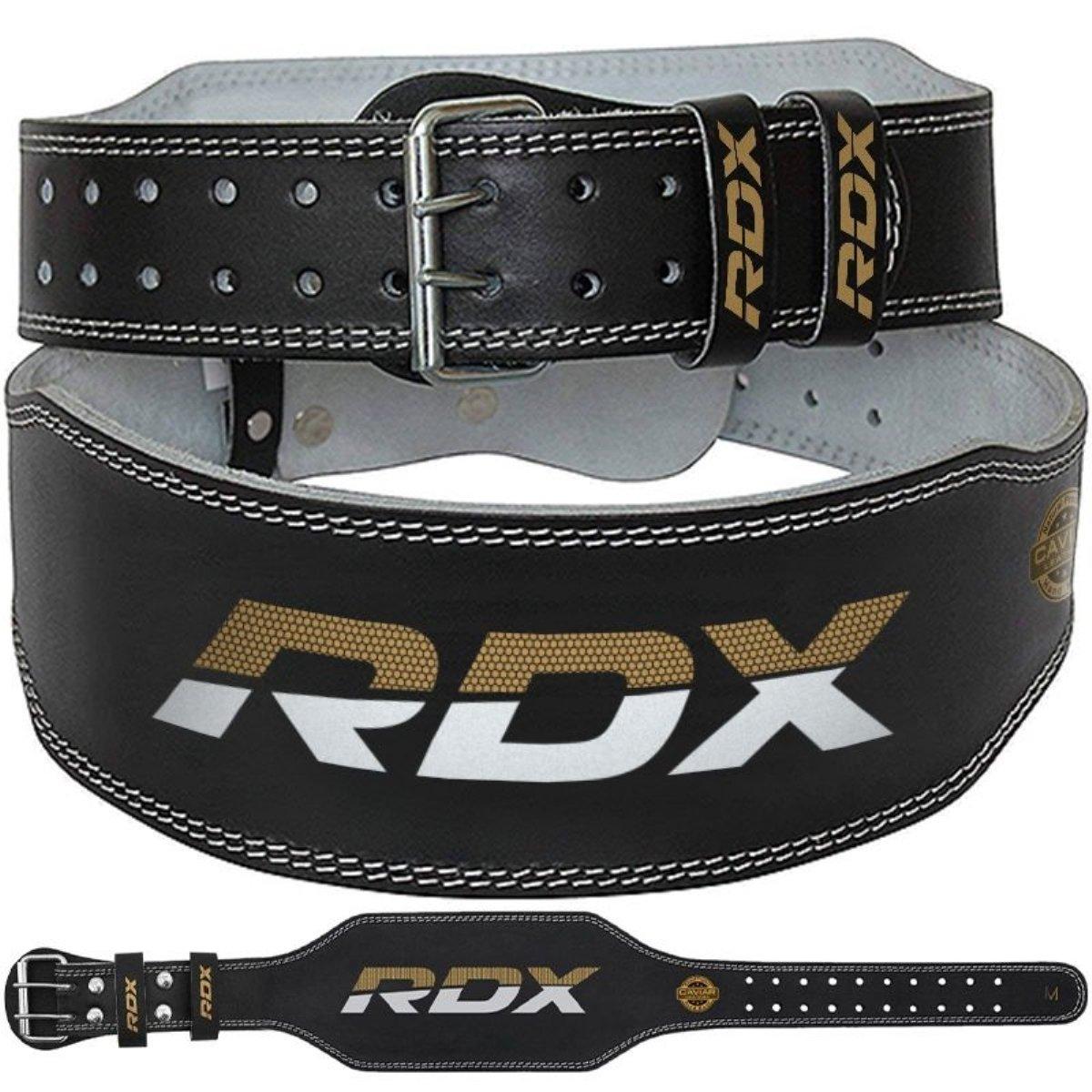 Image of Rdx Gewichthebergürtel Leder 4rb Unisex Schwarz M