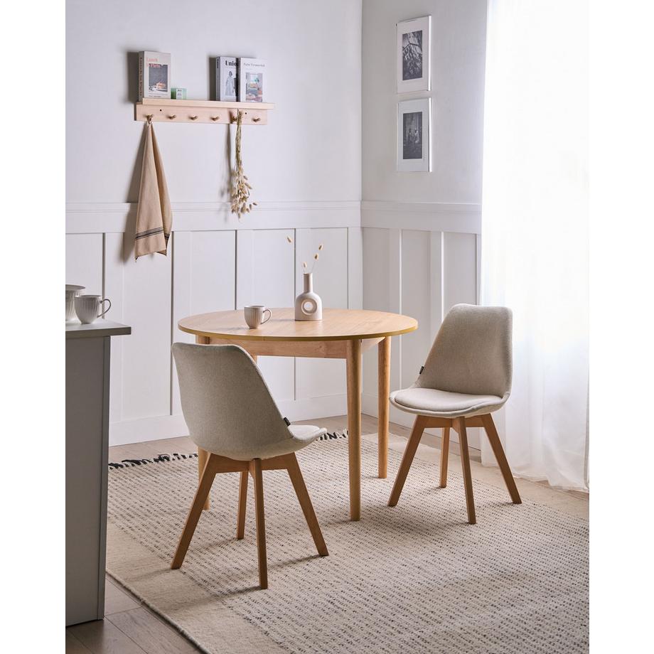 Beliani Lot de 2 chaises de salle à manger en Tissu Moderne DAKOTA II  