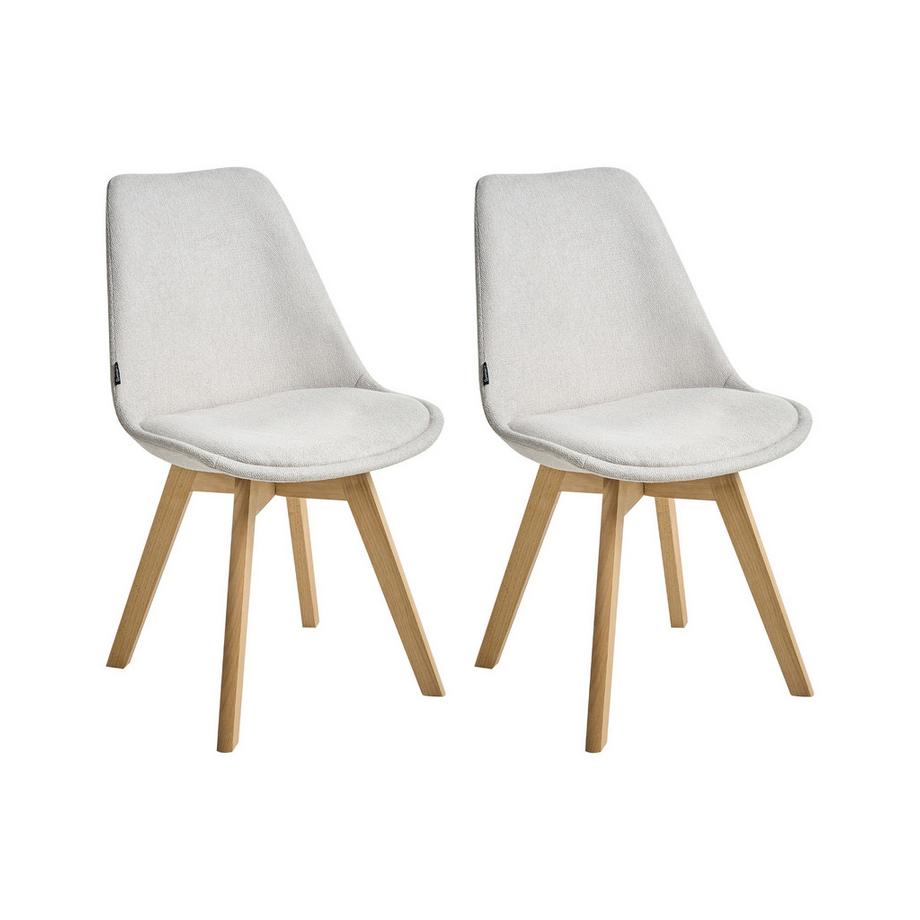 Beliani Lot de 2 chaises de salle à manger en Tissu Moderne DAKOTA II  