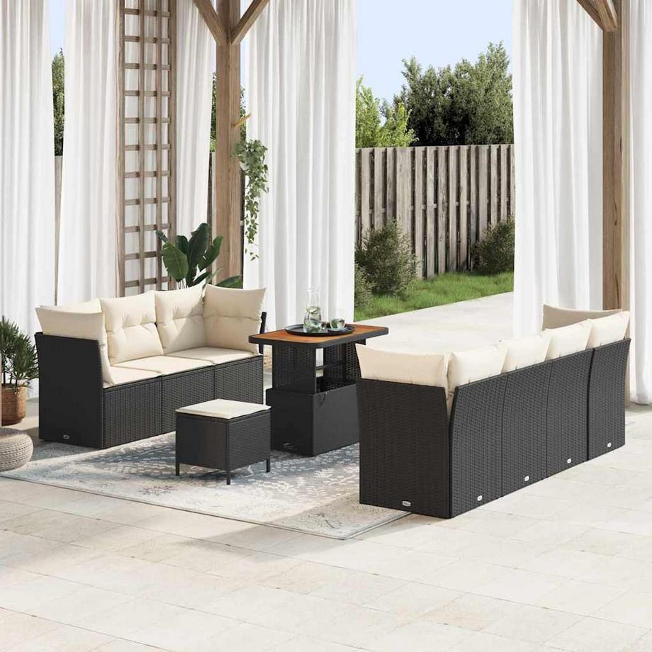 VidaXL Canapé de jardin poly rattan  