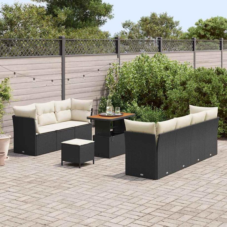 VidaXL Canapé de jardin poly rattan  