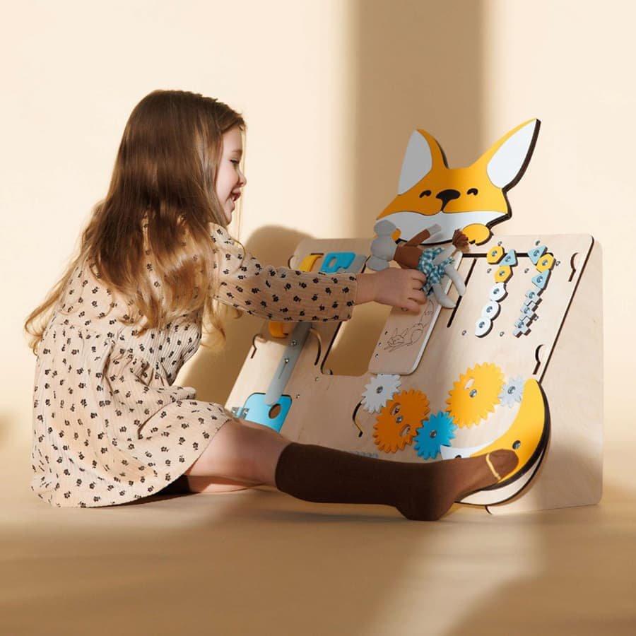 Montessori  Jouet de motricité, Planche d'activités, Cadeau de Noël Montessori, Planche de motricité - Fox 