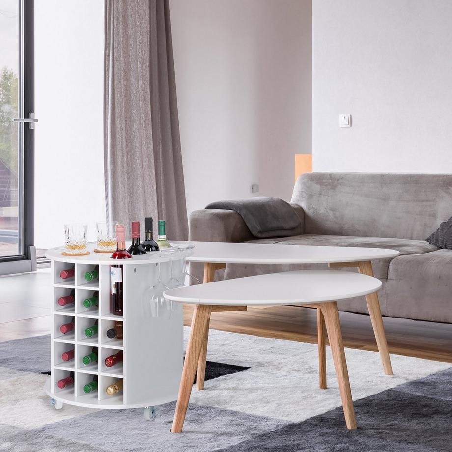 B2X Großes Weinregal auf Rädern  