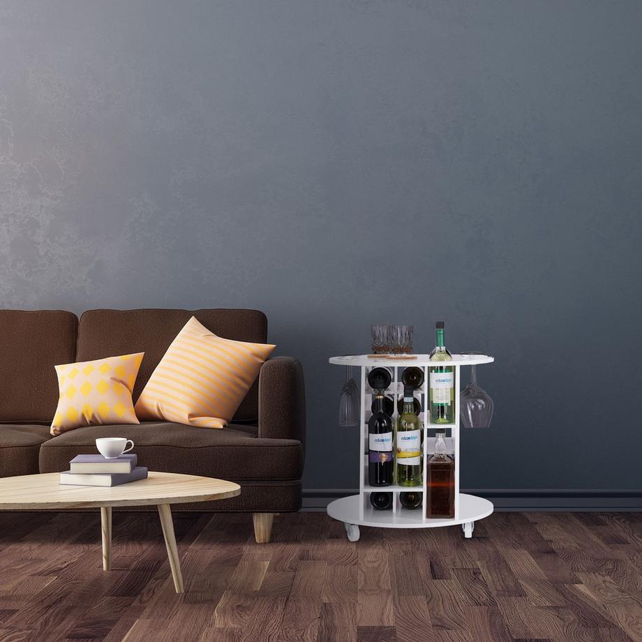 B2X Großes Weinregal auf Rädern  