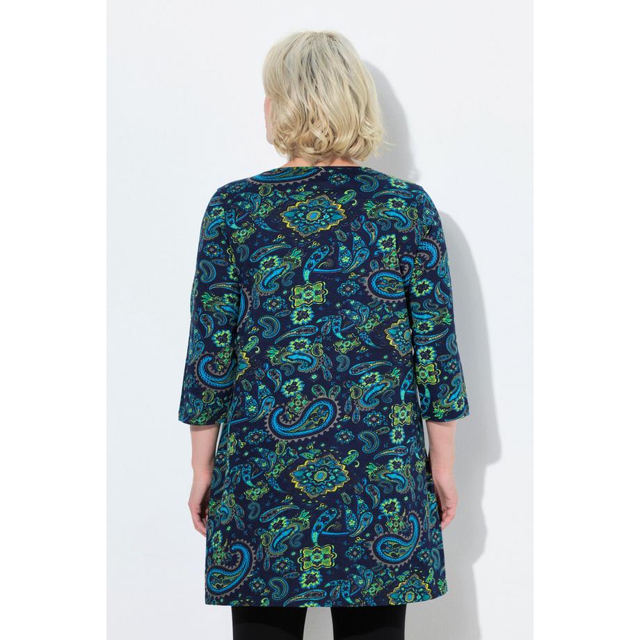 Ulla Popken Maglia lunga Linea ad A Girocollo Maniche 3/4  