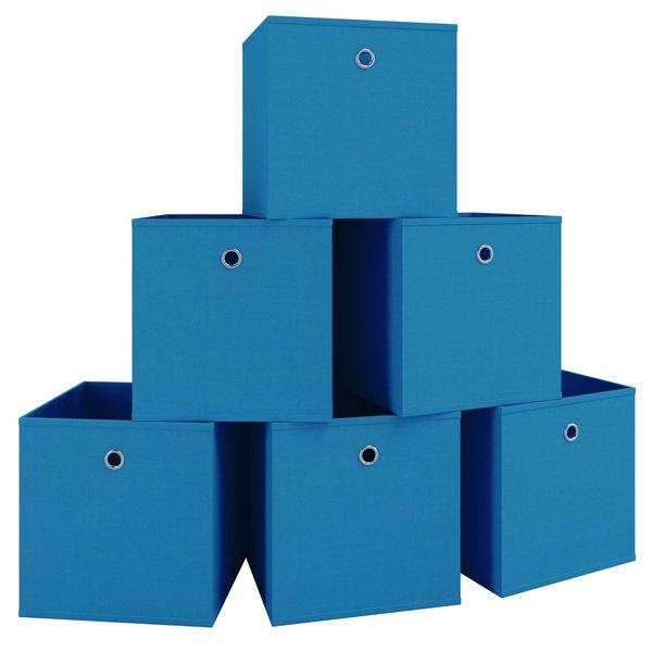 Image of 6er Set Faltbox Klappbox Stoff Kiste Faltschachtel Regalbox Aufbewahrung Boxas 6er Set Faltbox Klappbox Stoff Kiste Faltschachtel Regalbox Aufbewahrung Boxas