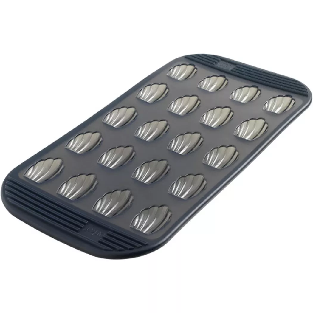 Mastrad - Mini moule à madeleines en silicone, Gris