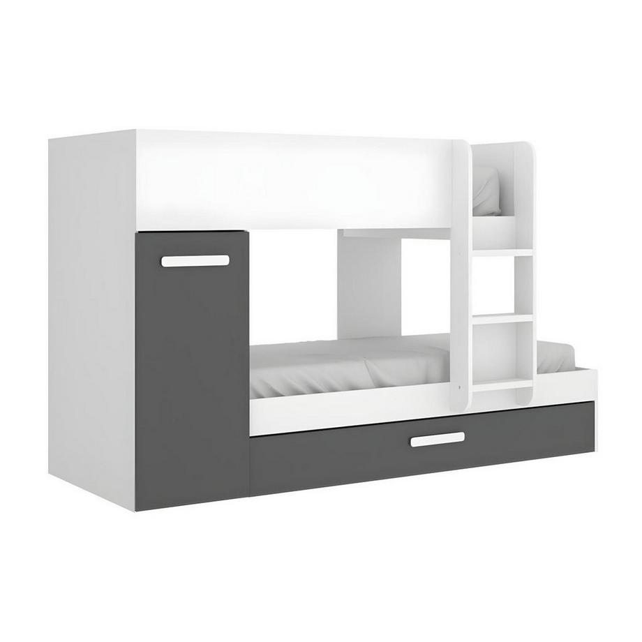Vente-unique Lits superposés avec tiroir lit gigogne ANTHONY avec rangements 3  